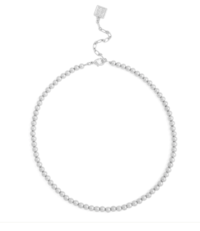 Small Metal Beaded Collar Necklace