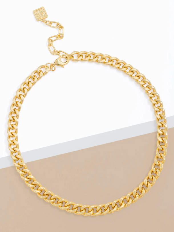 Mini Curb Chain Gold Necklace